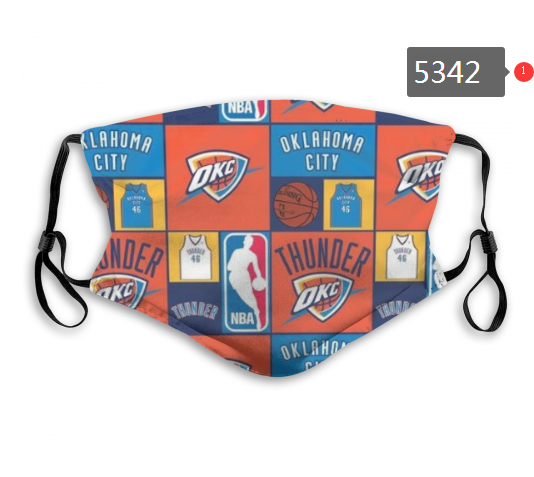 2020 NBA Oklahoma City Thunder #1 Dust mask with filter